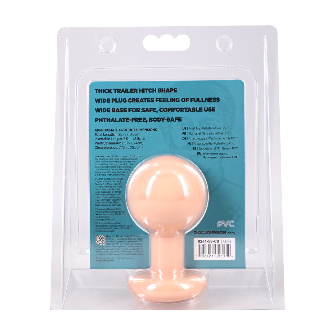The Classic Round Butt Plug Medium Cream