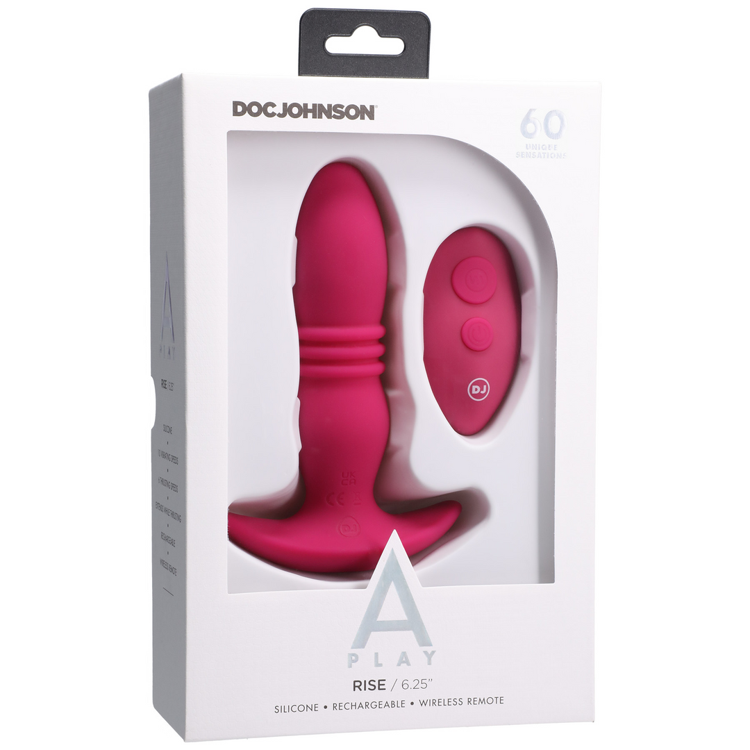 Rise Silicone Anal Plug With Remote Control 1