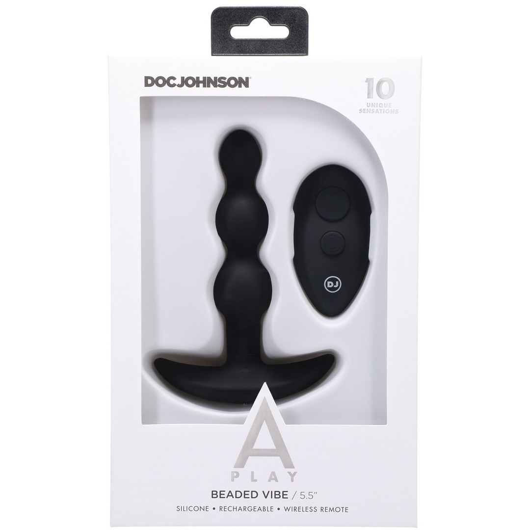 Beaded Vibe Silicone Anal Plug With Remote Control 2