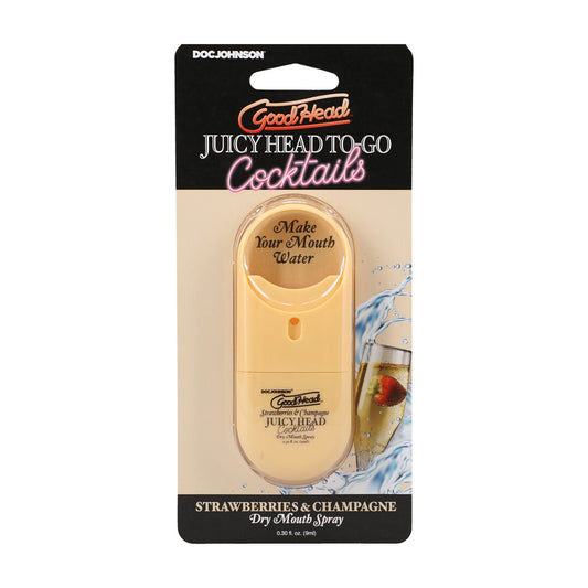 Juicy Head Cocktails Dry Mouth Spray To Go Strawberries And Champagne 0.3 Fl Oz / 9 Ml