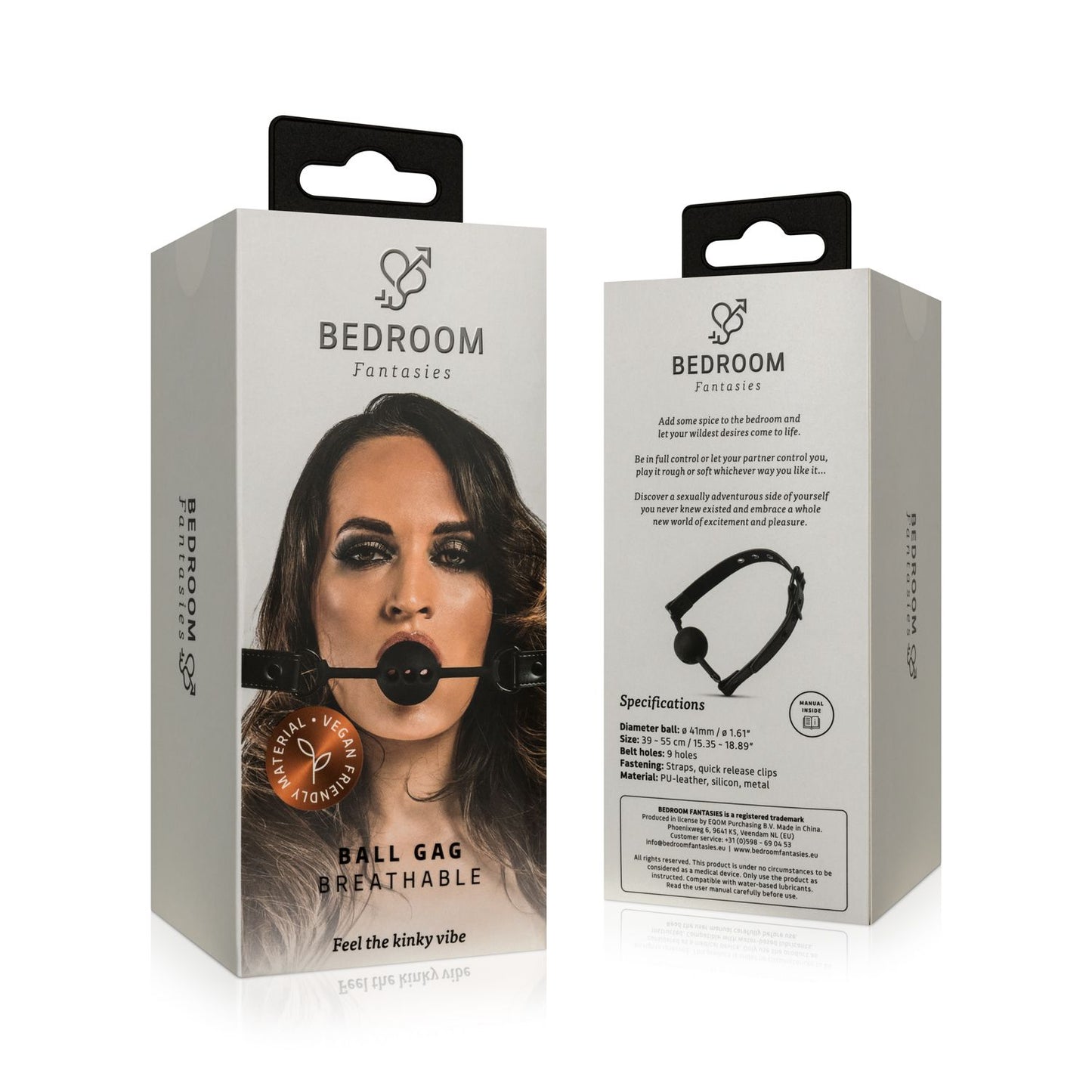 Bedroom Fantasies Open Siliconen Ball Gag Zwart