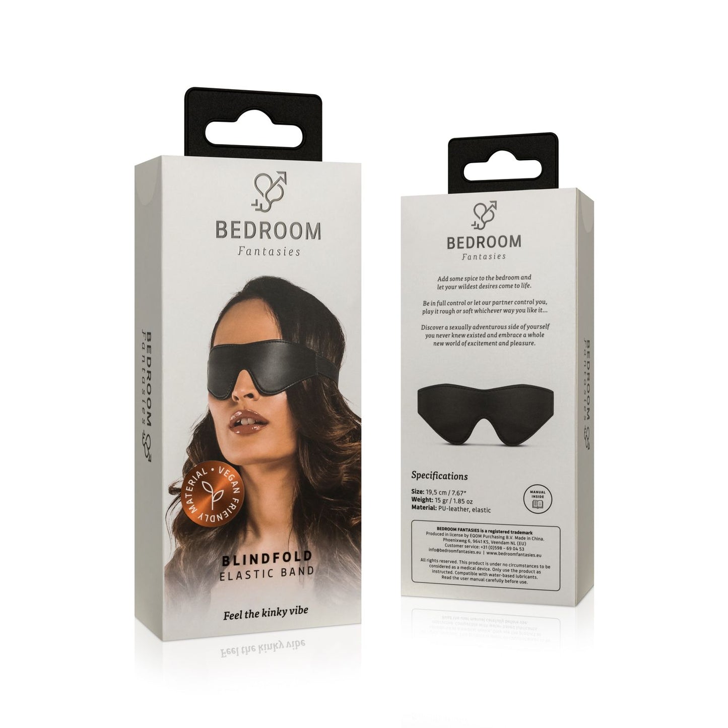 Imitatieleren Oogmasker Zwart
