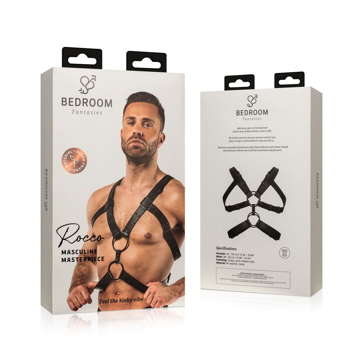 Rocco Bondage Harnas Zwart