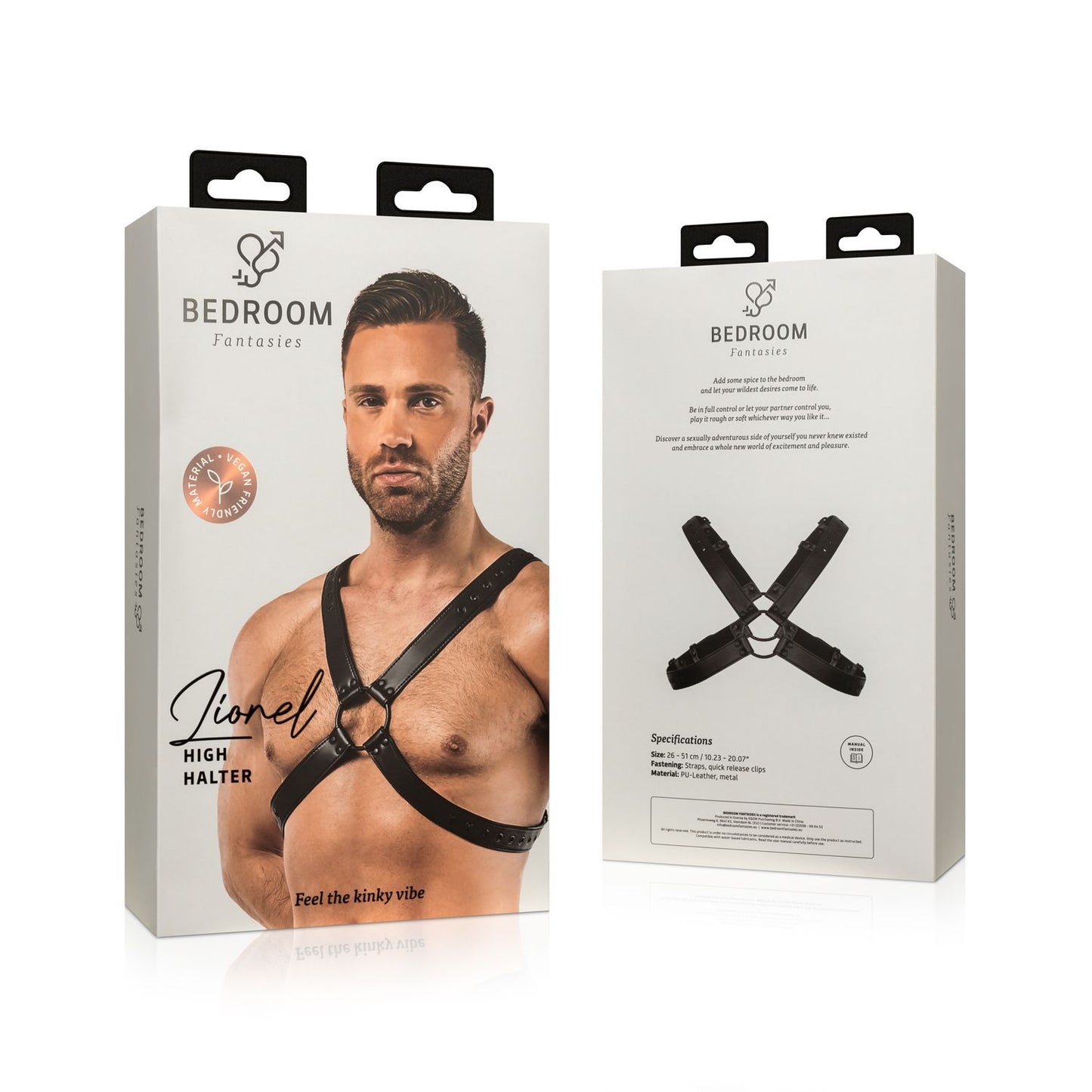 Lionel Bondage Harnas Zwart