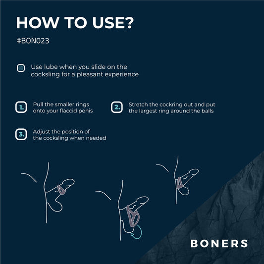 Boners Open Cocksling Cockring En Ballstretcher