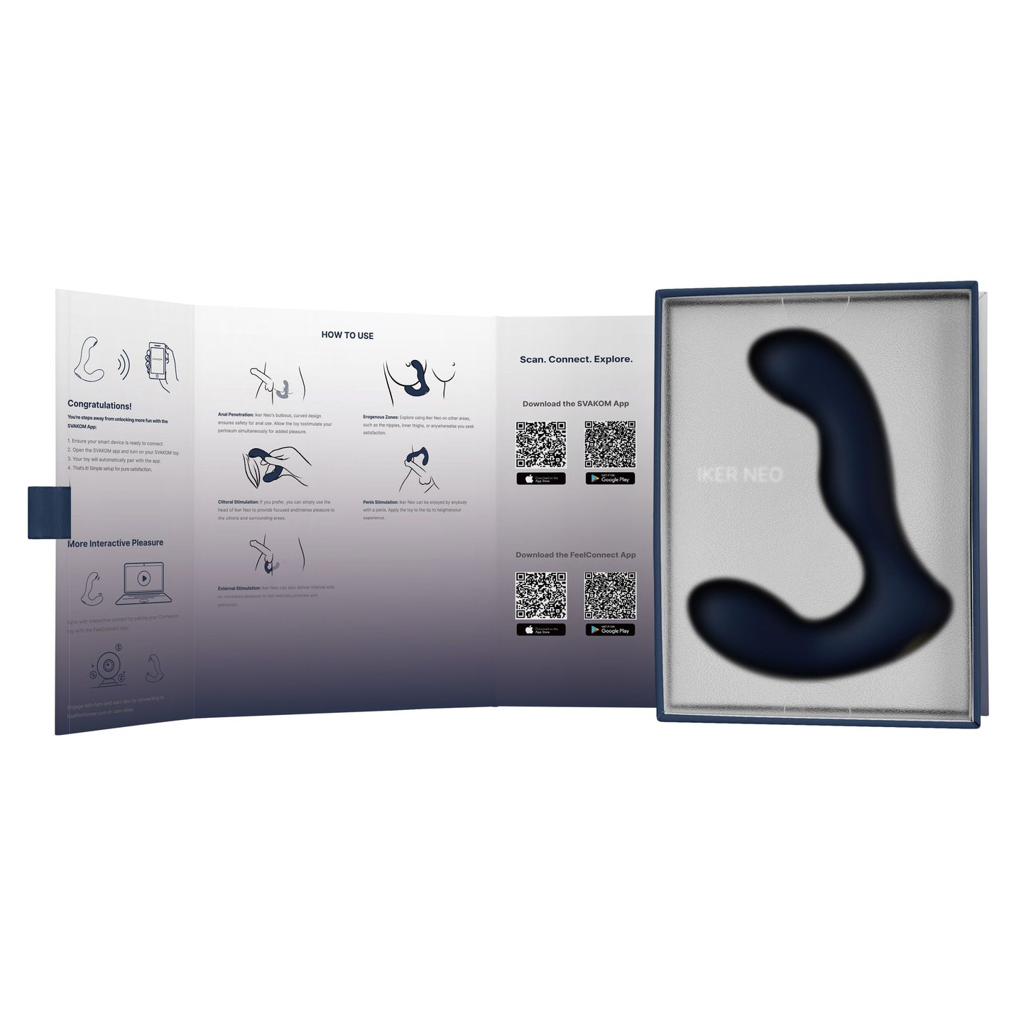Svakom Iker Neo Prostaat Vibrator Blauw