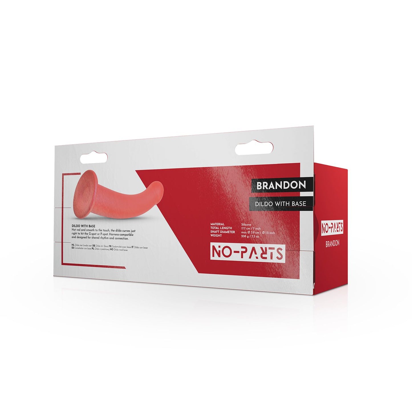 No Parts Brandon Dildo Met Basis Rood