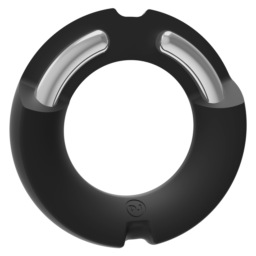 The Paradox Silicone/metal Cock Ring 45mm Black
