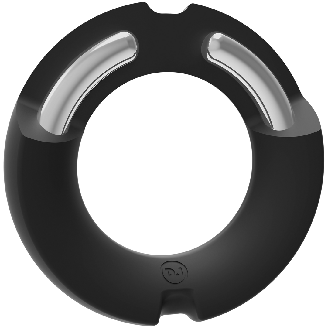 The Paradox Silicone/metal Cock Ring 50mm Black