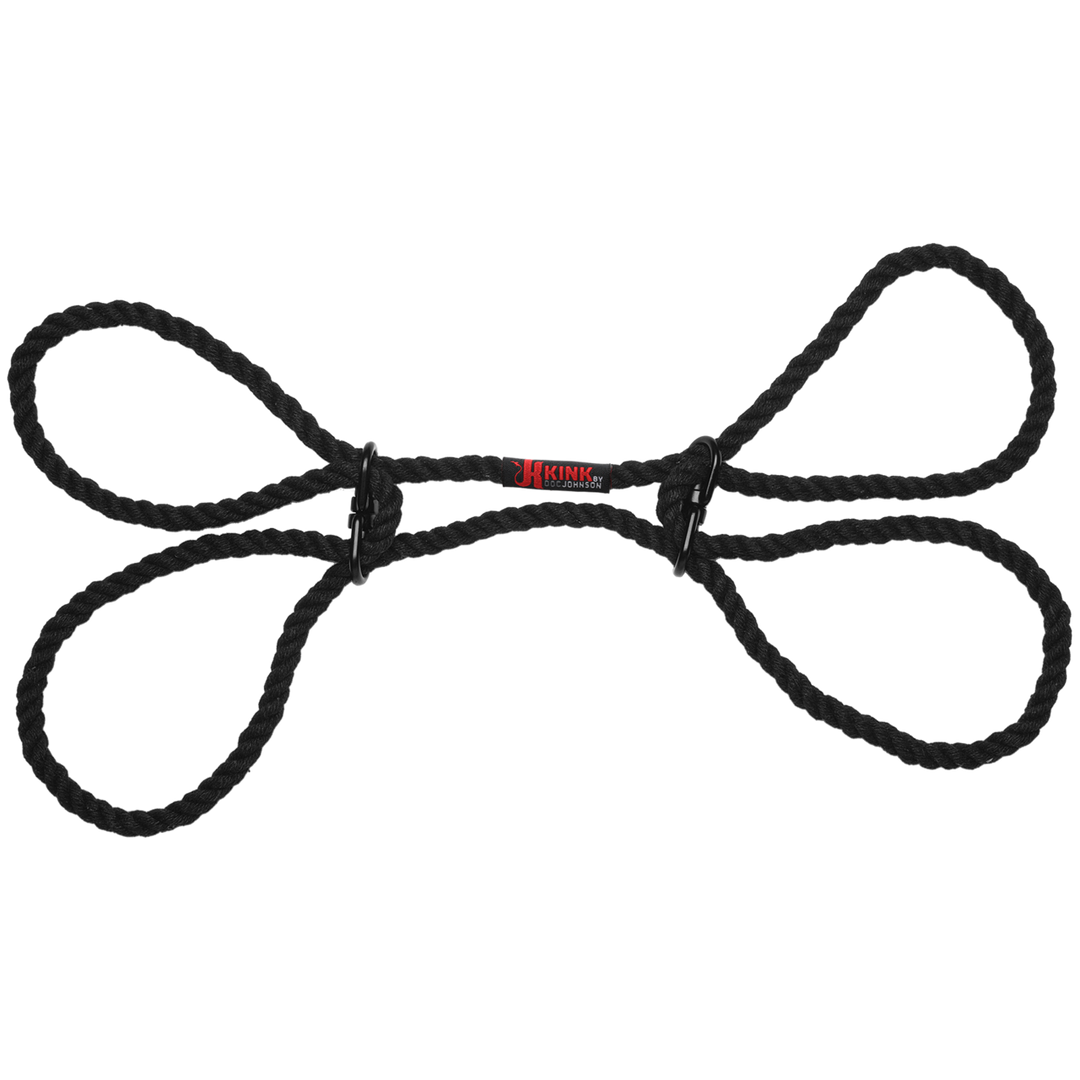 Restrain 6mm Hemp Wrist Or Ankle Cuffs Black