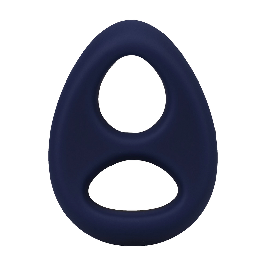 The Code Silicone Cockring With Bandana Navy Blue