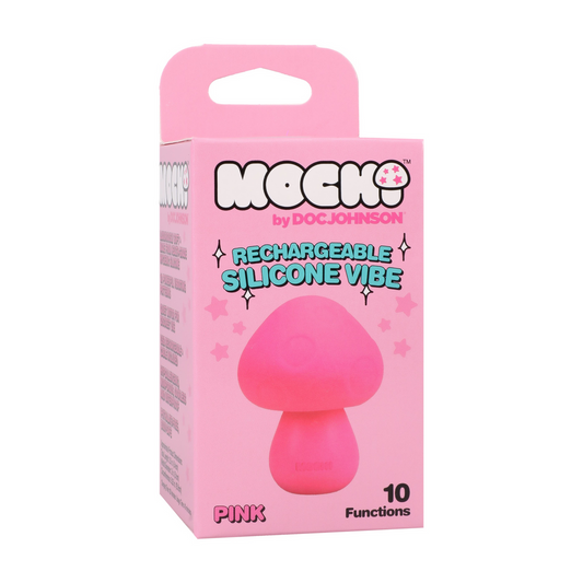 Mushroom Vibe Rechargeable Silicone Vibrator Pink
