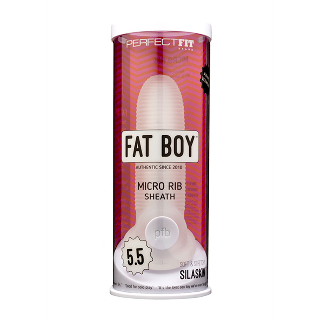 Perfectfitbrand Fat Boy Micro Ribbed Sheath Dildo 14 Cm