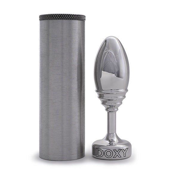 Doxy Metalen Buttplug Geribbeld 13 cm