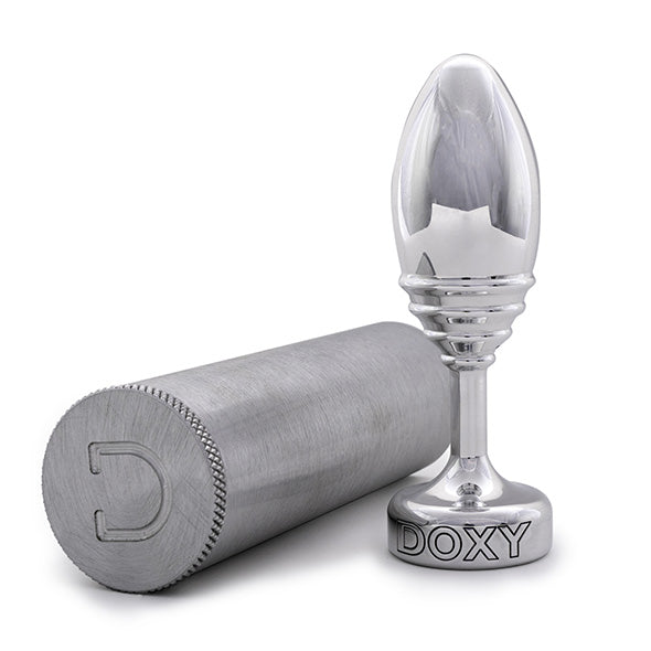 Doxy Metalen Buttplug Geribbeld 13 cm