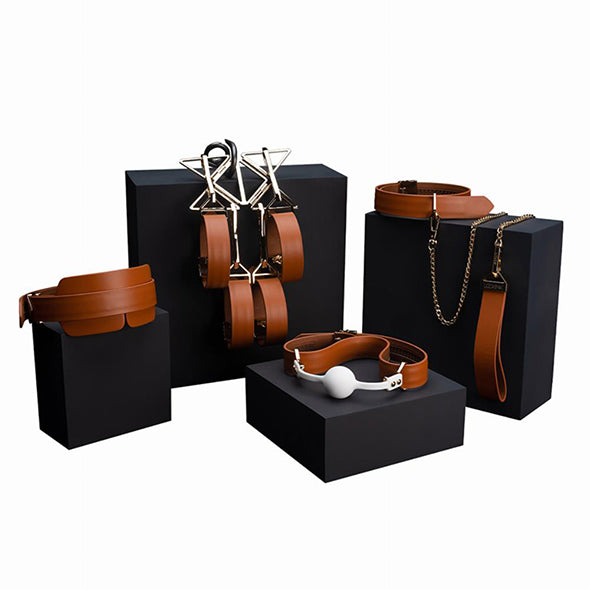 LOCKINK - Bondage & Restraint Set - brown
