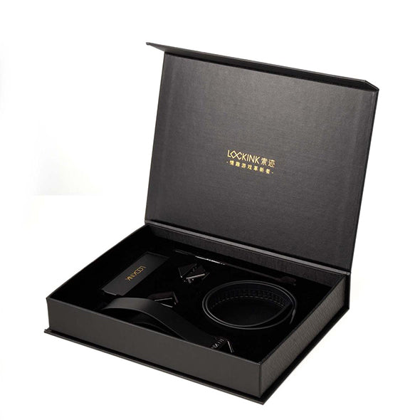 LOCKINK - Collar with Leash Set - black