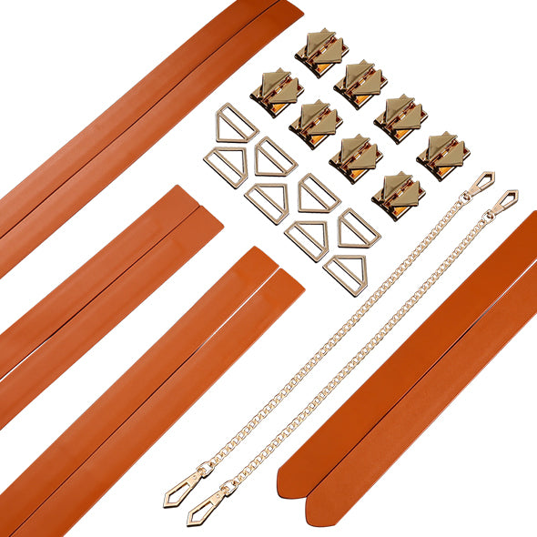 LOCKINK - 8-Bondage-Straps Restraint Set - brown