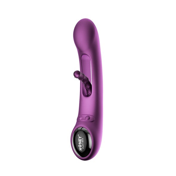 HoneyPlayBox - Tempo-Pressure Sensing App-Controlled Kinky Finger Tapping G-spot Vibrator Purple