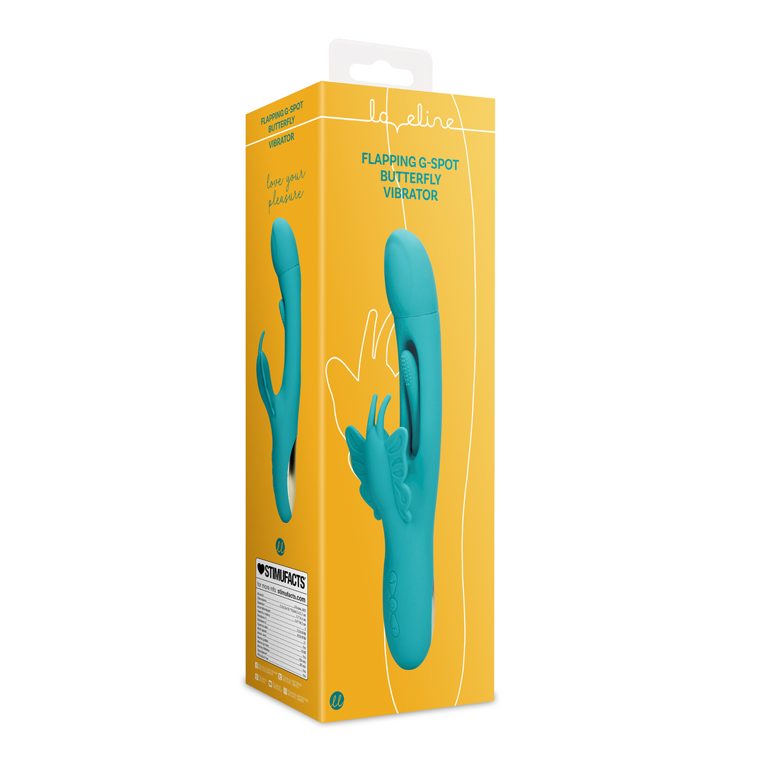 Flapping G Spot Butterfly Vibrator Peacock Blue