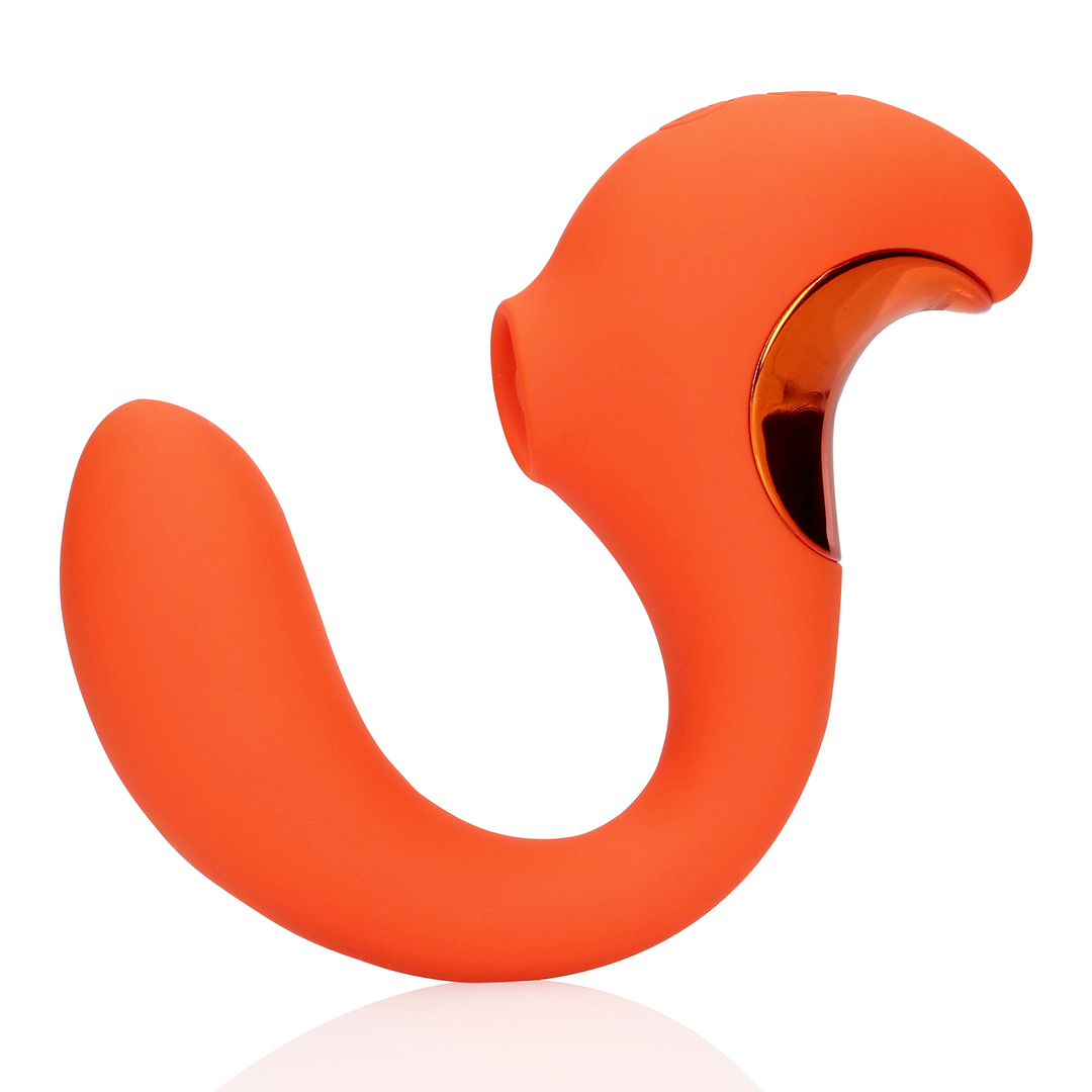G Spot Vibrator With Clitoral Pulse Wave Untamed Orange
