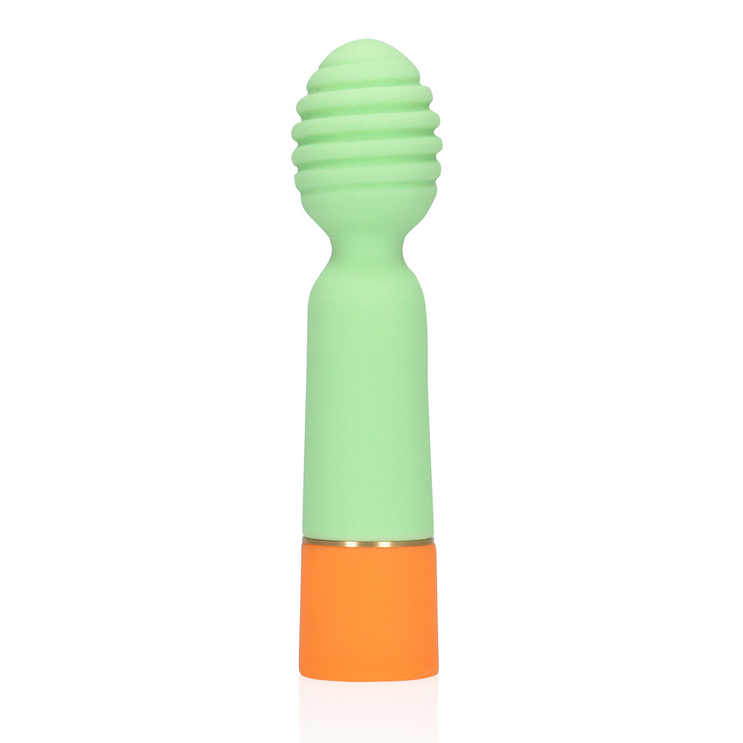 Ribbed Mini Vibrator With Usb Charger Spring Sage