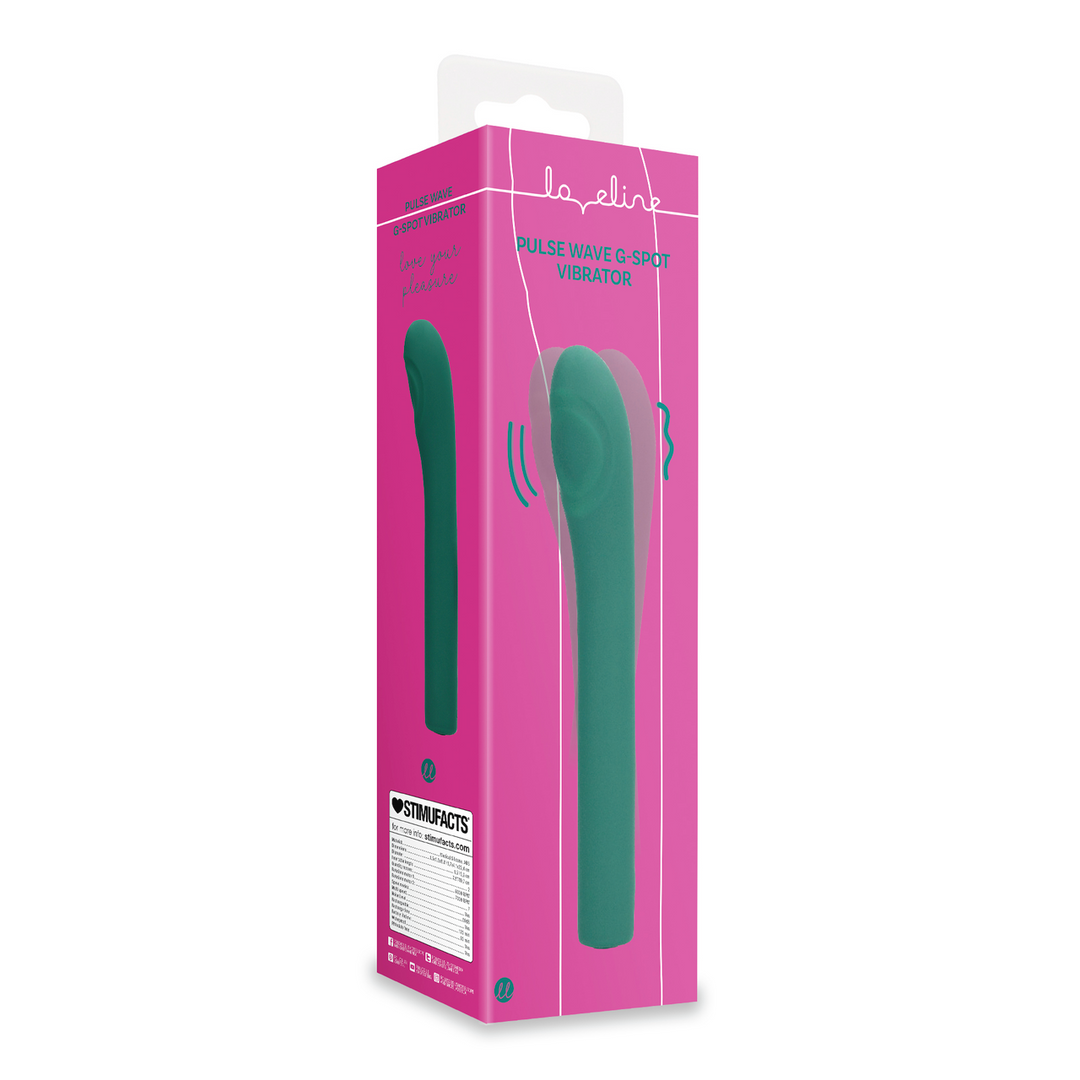 Loveline Pulse Wave G-spot Vibrator Green Crystal
