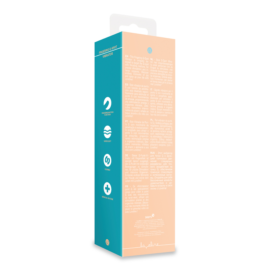 Loveline Fingering G-spot Vibrator Peach Fuzz