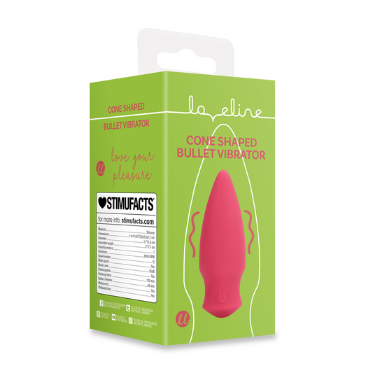 Loveline Cone Shaped Bullet Vibrator Blushing Red