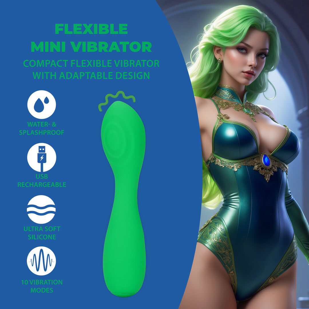 Mini Flexible Vibrator Green Bliss