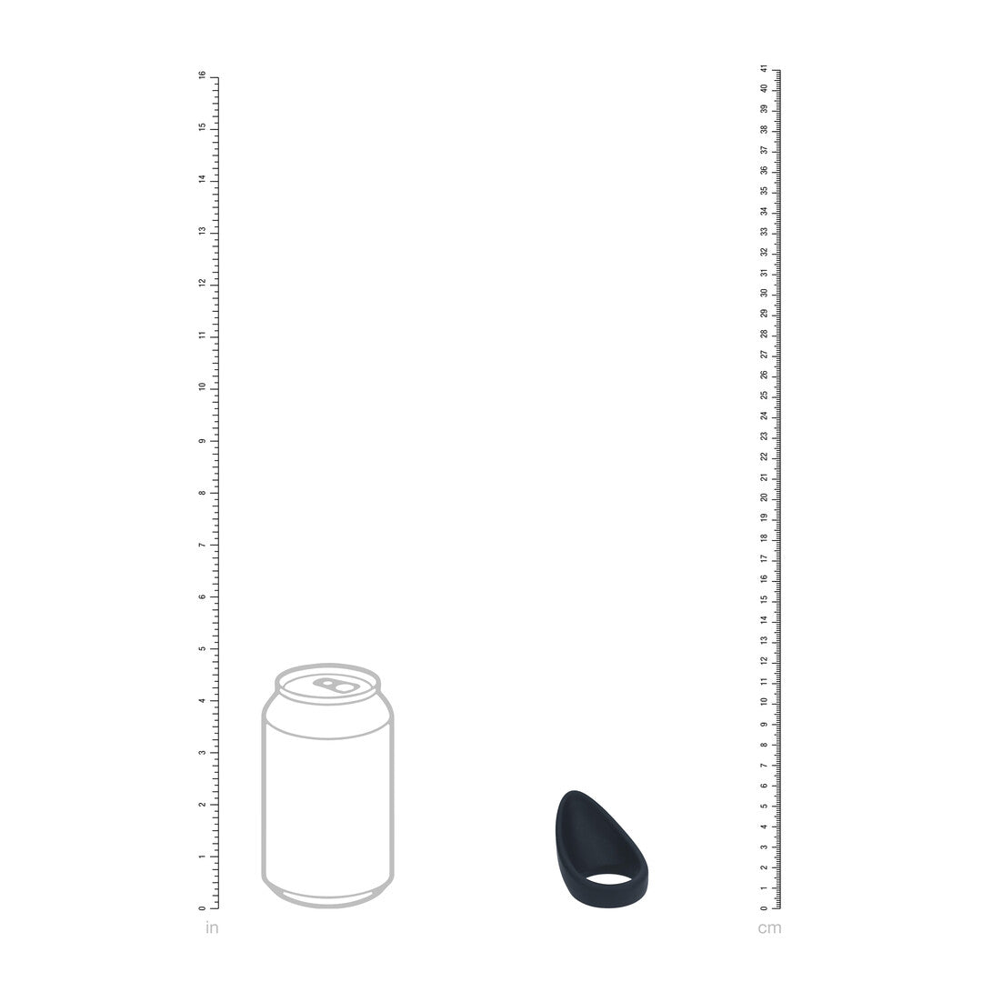 Anillo De Silicona En Forma De Lágrima Negro