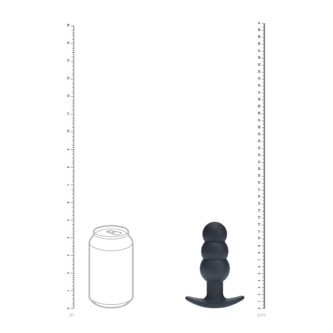 Tri Bulb Vibrador De Silicona Para El Ano Negro