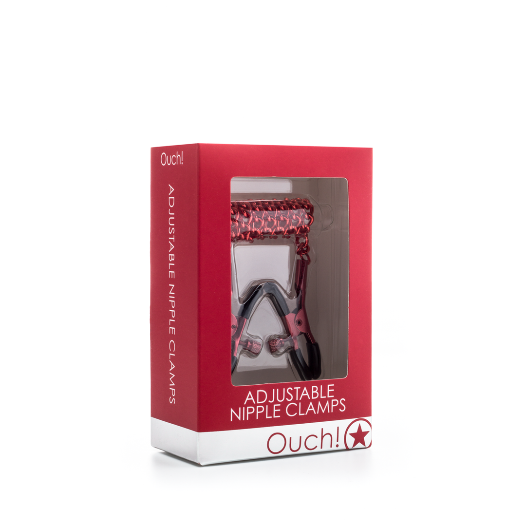 Ouch! Adjustable Nipple Clamps Red