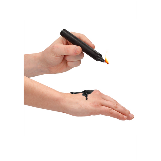 Teasing Wax Candles 4 Pieces Black
