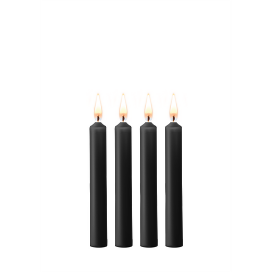 Teasing Wax Candles 4 Pieces Black