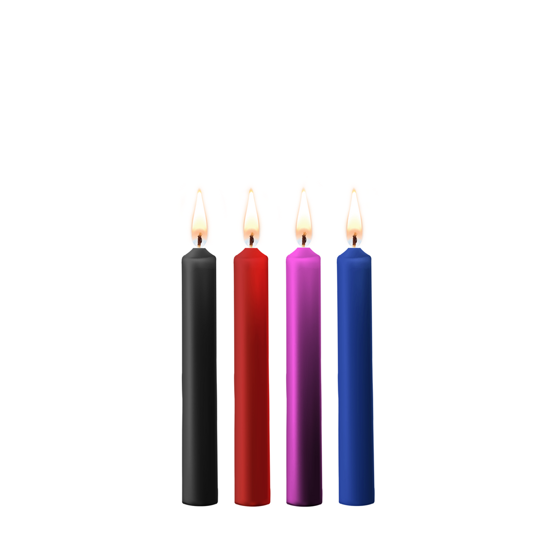 Teasing Wax Candles 4 Pieces Black