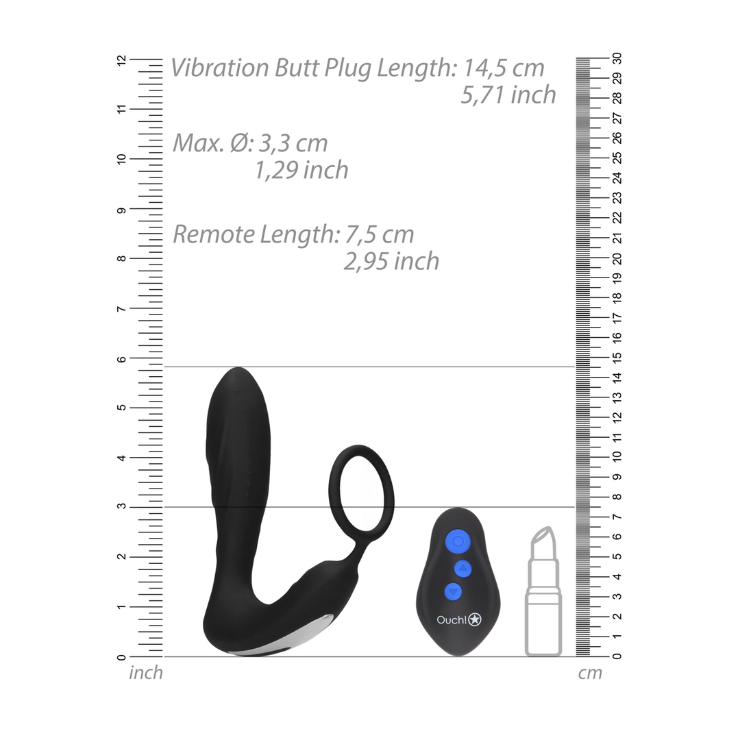 Ouch! E-stim Viberende Buttplug