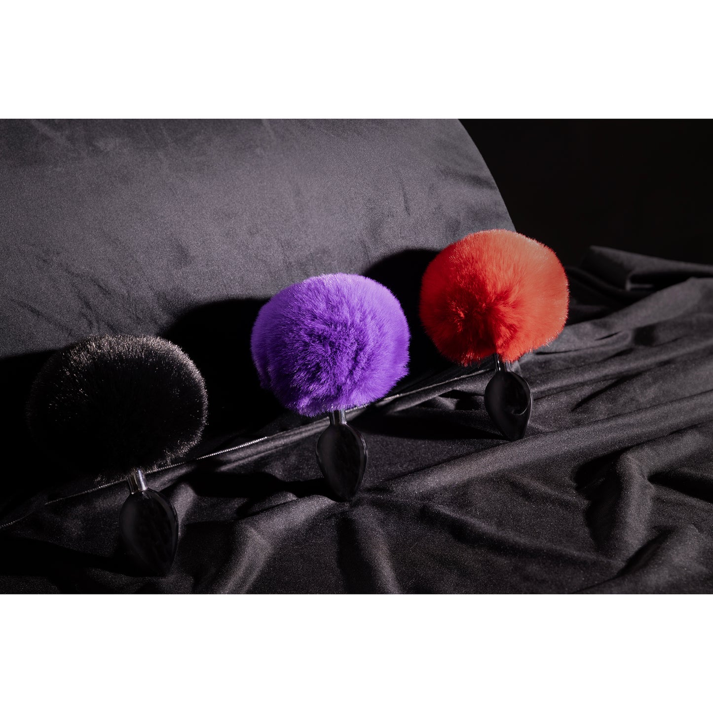 Ouch! Metalen Buttplug Met Staart Zwart
