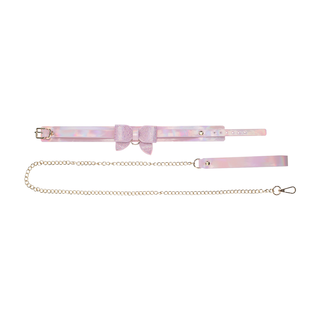 Ouch! Paris Collection Collar With Leash Pink