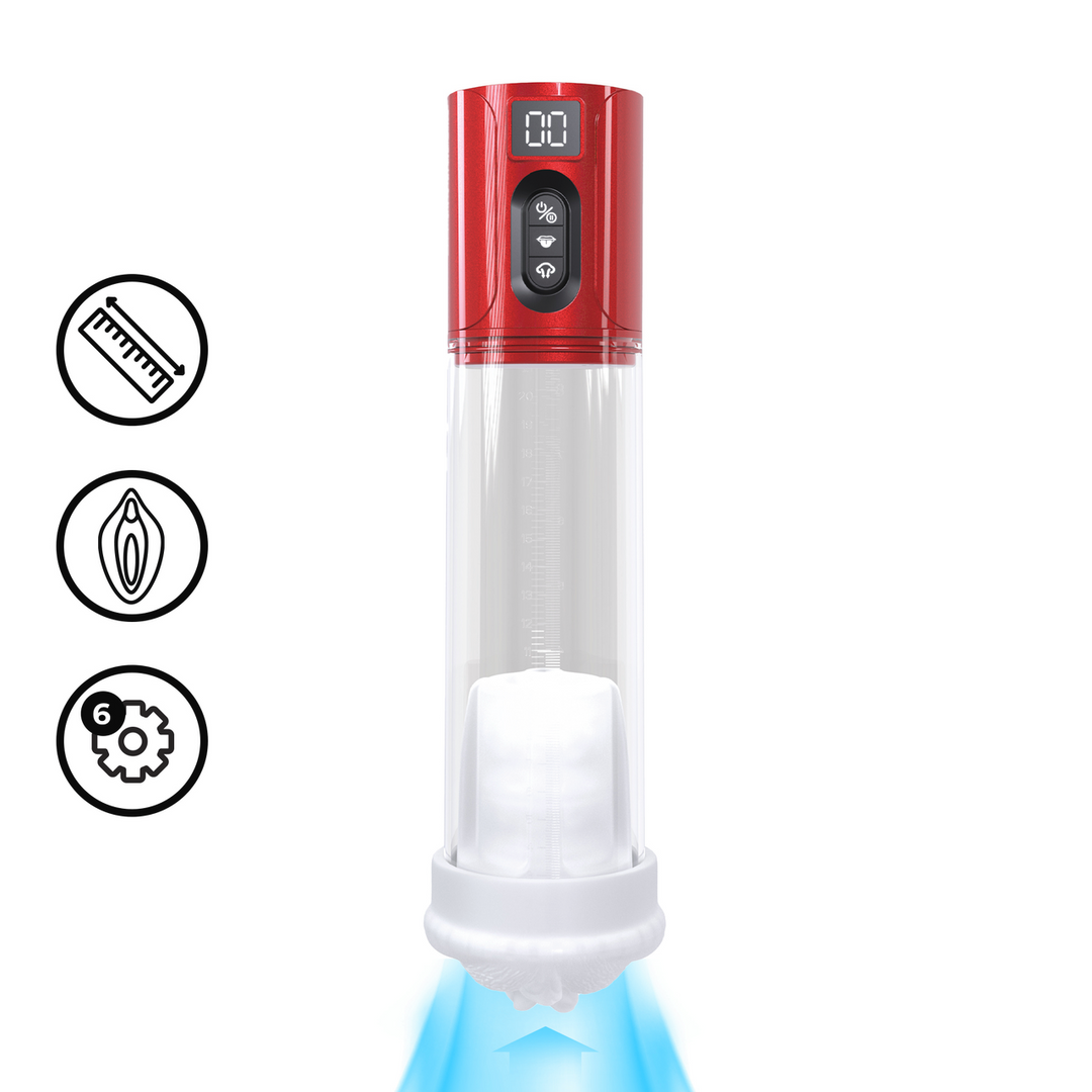 Pumped Maxlift 7 Function Suction Masturbator Pump Metallic Blue
