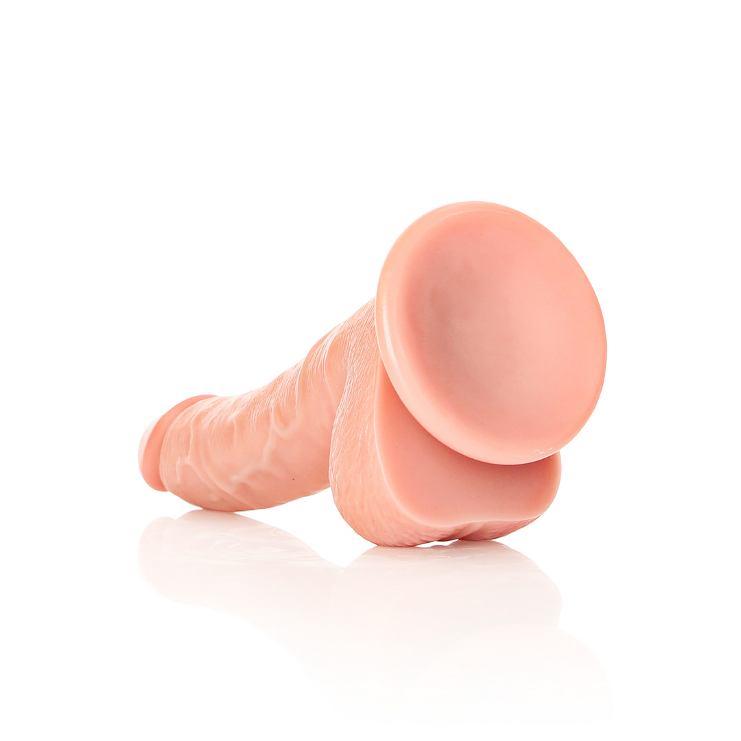 Realrock Curved Realistic Dildo With Balls And Suction Cup 7 / 18 Cm