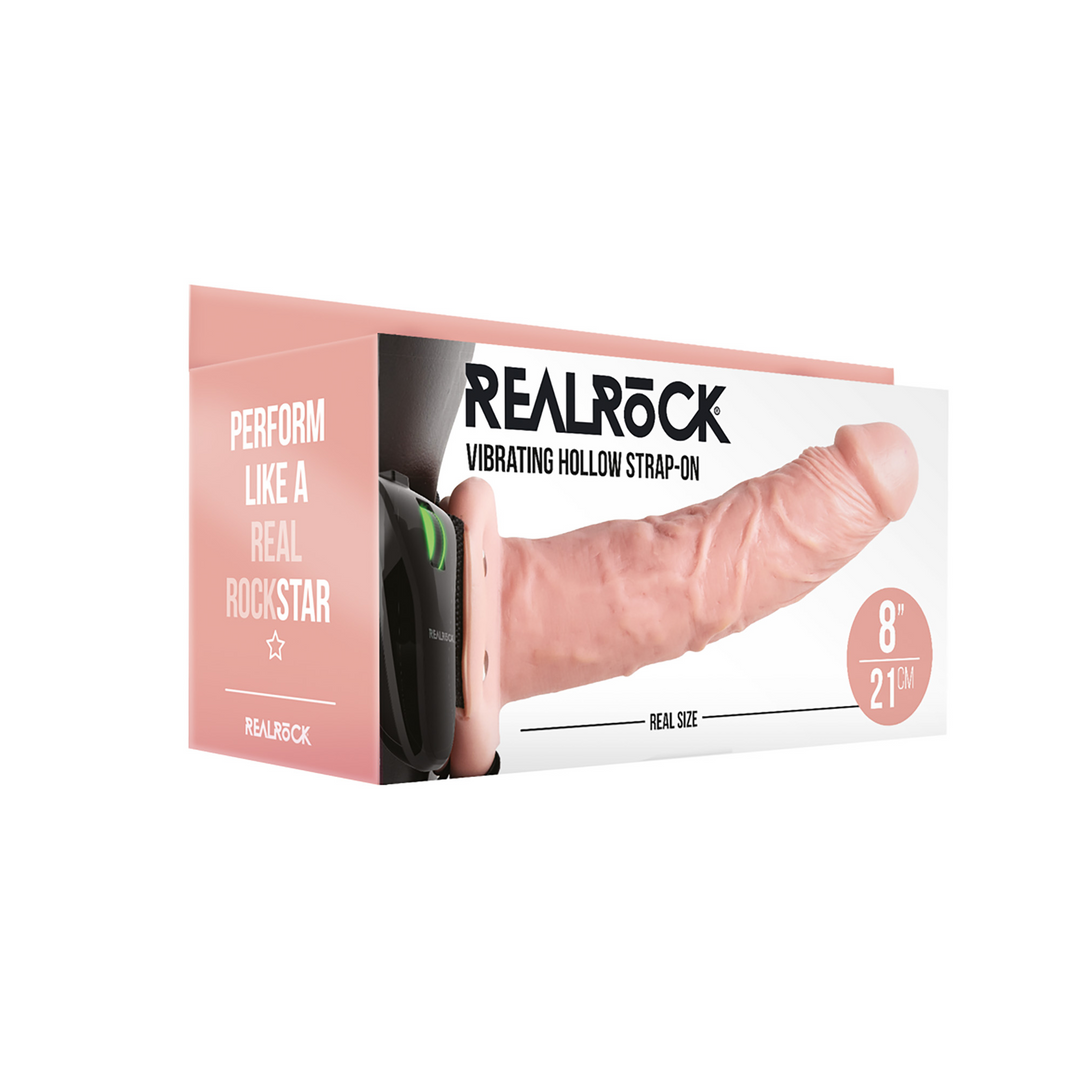 Realrock Vibrating Hollow Strap On Without Balls 8 / 20,5 Cm