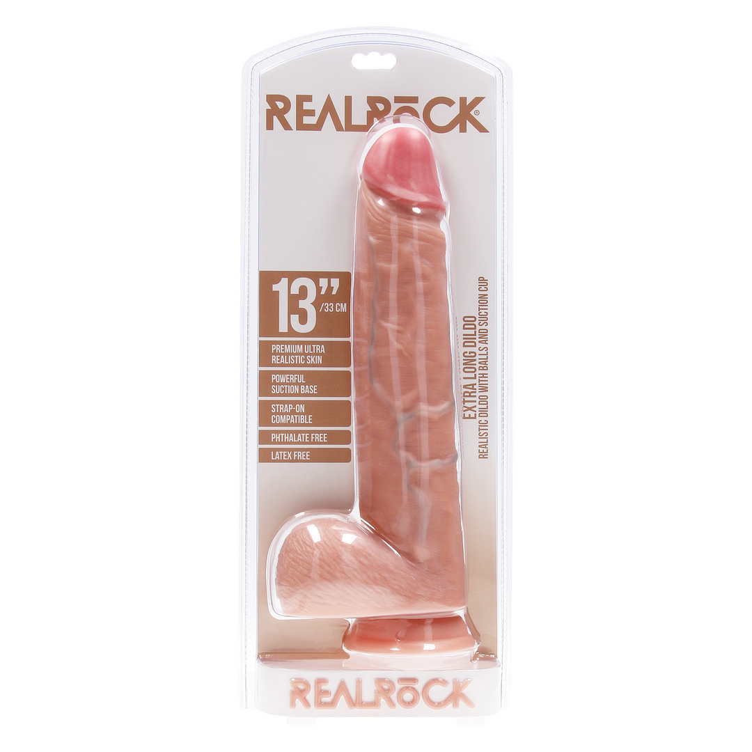 Realrock Extra Large Straight With Balls 13 / 33 Cm Flesh