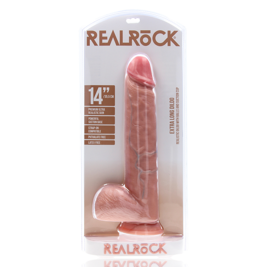 Realrock Extra Large Straight With Balls 14 / 35,5 Cm Flesh