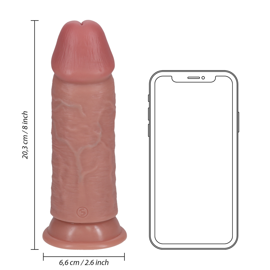 Realrock Extra Thick Straight Without Balls 8 / 20,3 Cm Flesh