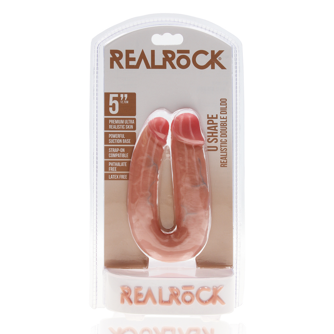 Realrock U Shaped Double Dildo 5 / 12,7 Cm Flesh