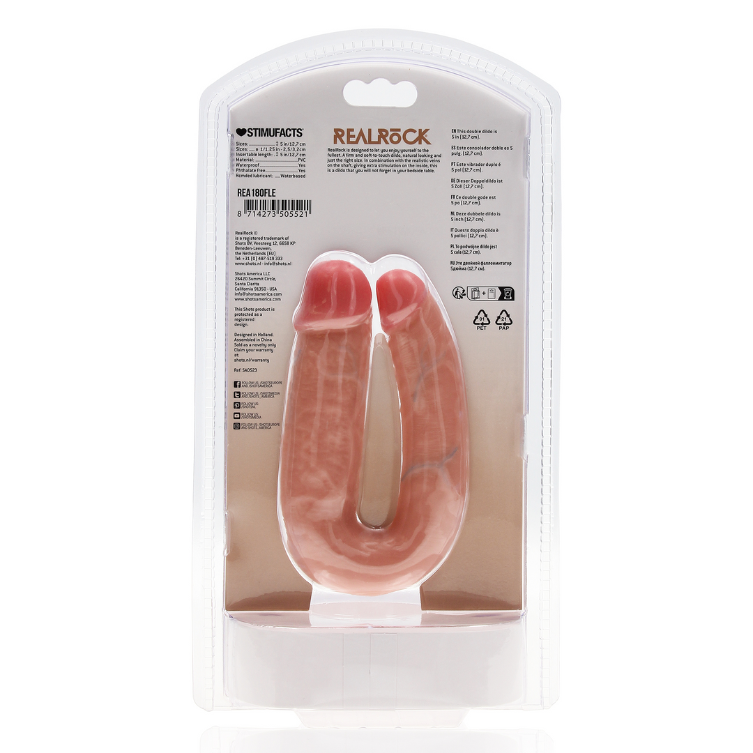 Realrock U Shaped Double Dildo 5 / 12,7 Cm Flesh