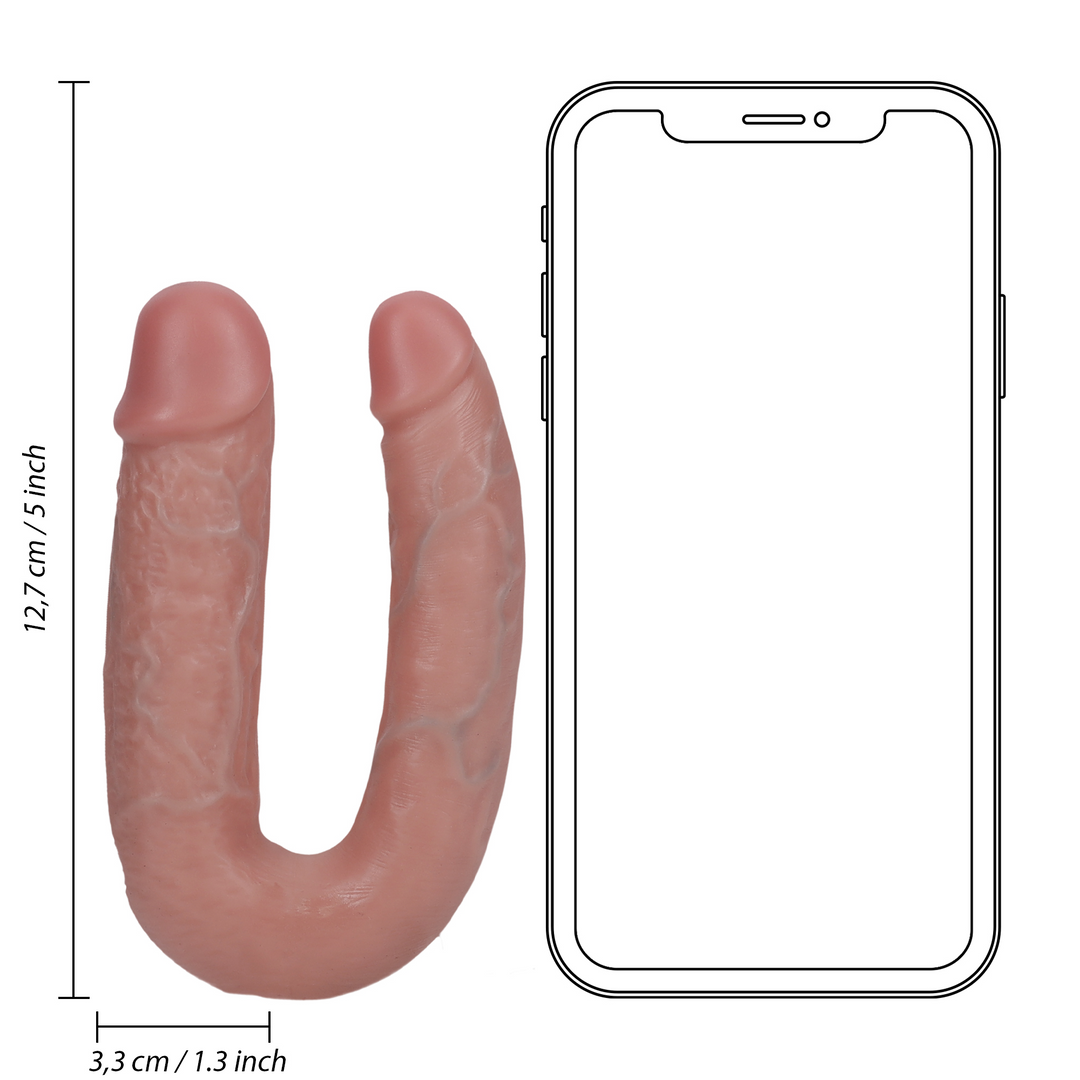 Realrock U Shaped Double Dildo 5 / 12,7 Cm Flesh