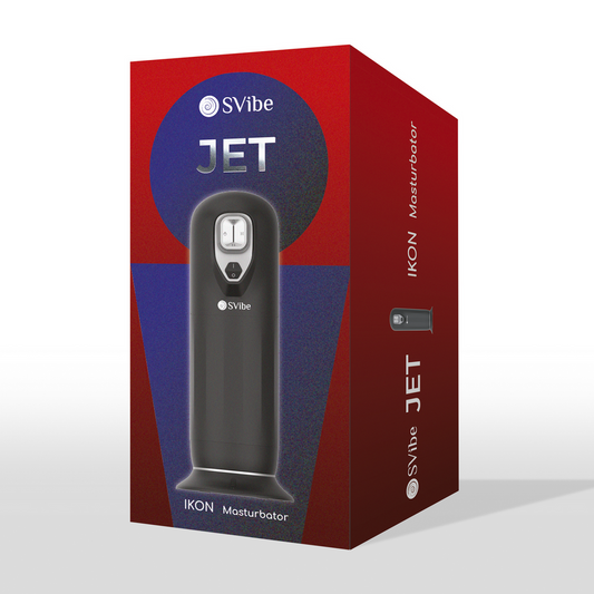 Ikon Jet Masturbador Vibrante Con Empuje Y Calentamiento Negro