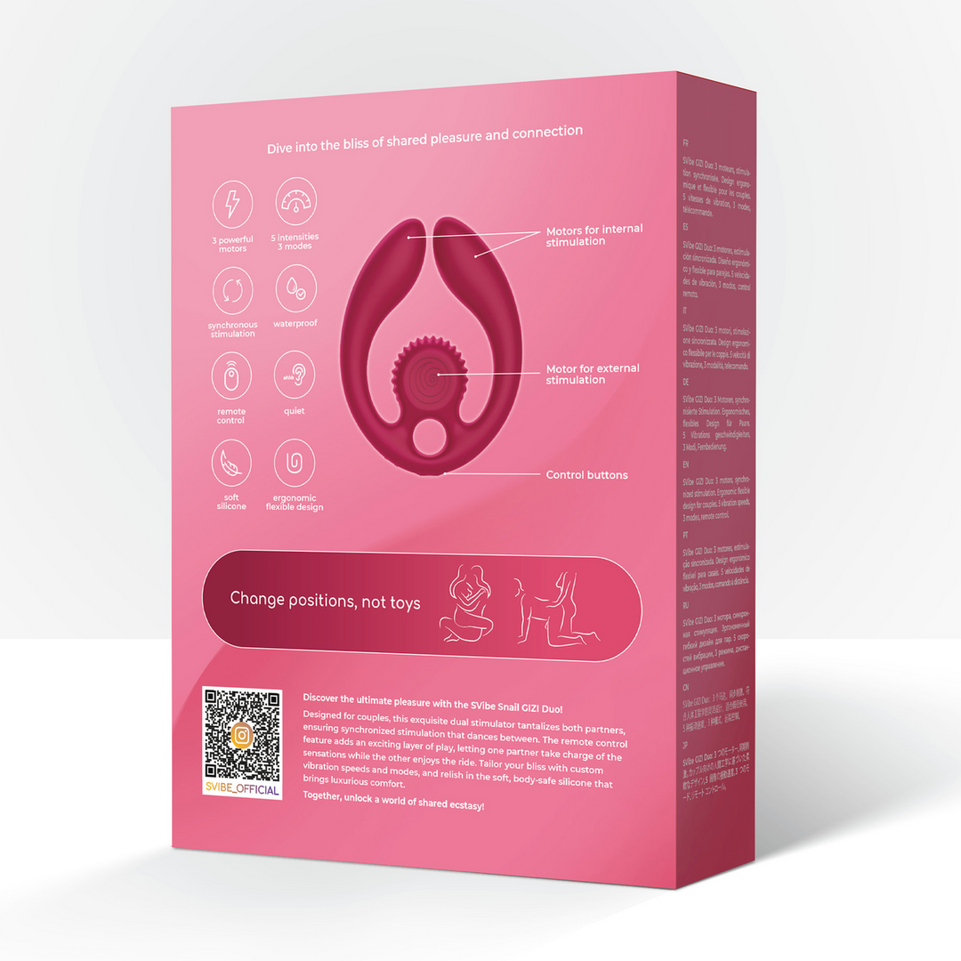 Gizi Duo Estimulador Doble Para Parejas Burdeos